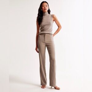 Abercrombie & Fitch High Rise Slim Boot Trouser NWT Light Brown Tan